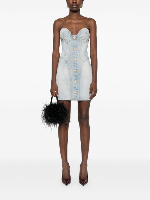 Balmain denim mini dress - Blue - zdjęcie produktu nr 2