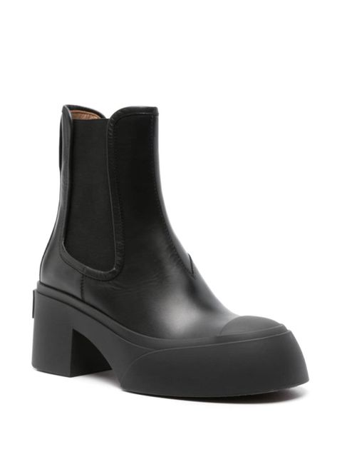 Marni 65mm logo-raised Chelsea boots - Black