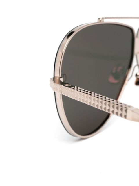 VALENTINO GARAVANI EYEWEAR Rockstud pilot-frame sunglasses - Gold - zdjęcie produktu nr 2