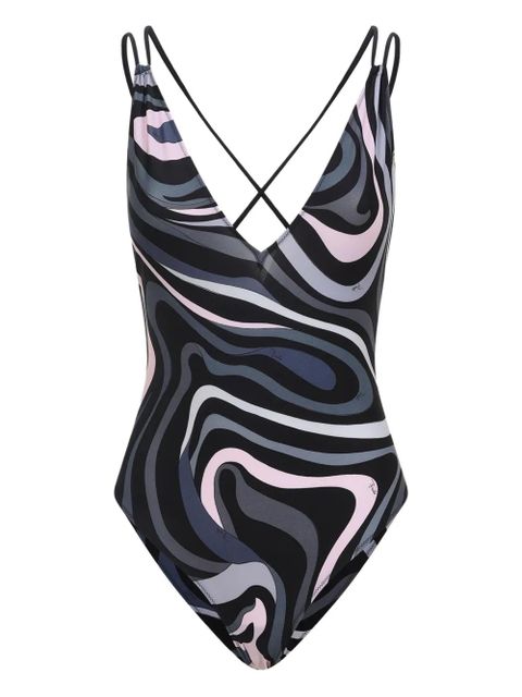 PUCCI cross-back swirl swimsuit - Black - zdjęcie produktu nr 1