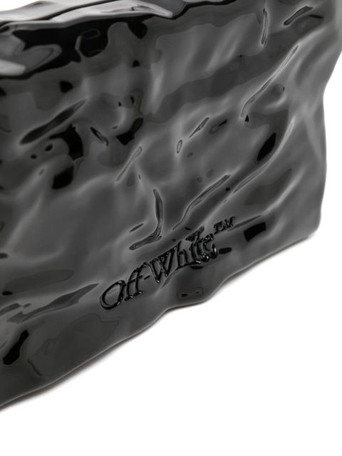 Off-White logo-embossed crossbody bag - Black