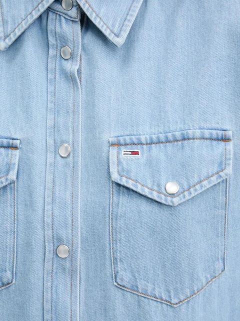 Tommy Jeans sukienka jeansowa kolor niebieski mini prosta DW0DW20111 - zdjęcie produktu nr 2