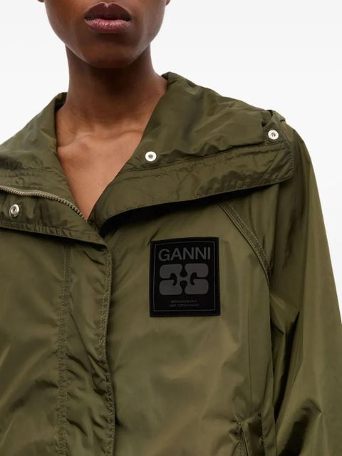 GANNI hooded jacket - Green