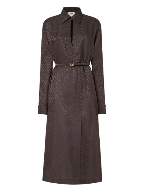 FENDI ff jacquard belted dress - Brown - zdjęcie produktu nr 1