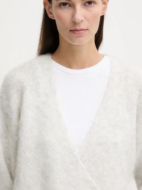 American Vintage sweter z dodatkiem wełny damski kolor szary lekki NUN18D