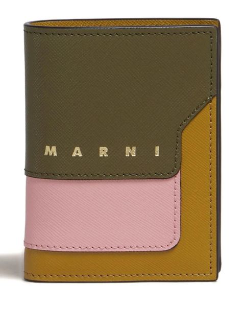 Marni colour-block leather wallet - ZO957 DEEP SAGE/MISTYROSE/LIGHT CURRY - zdjęcie produktu nr 2