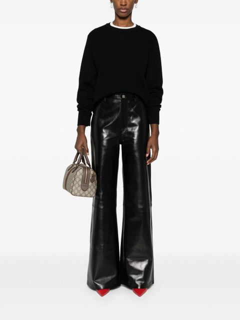 SANDRO logo-embroidered crew-neck jumper - Black - zdjęcie produktu nr 2