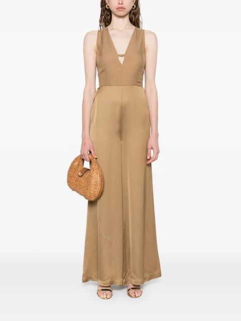 TWINSET logo-plaque midi dress - Brown - zdjęcie produktu nr 2