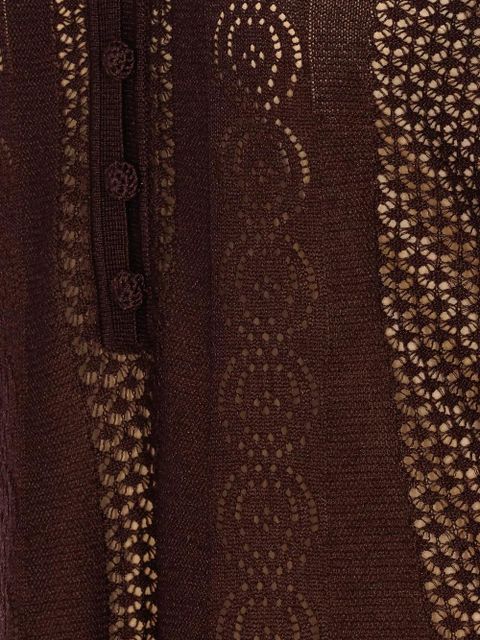 TWINSET perforated-knit dress - Brown