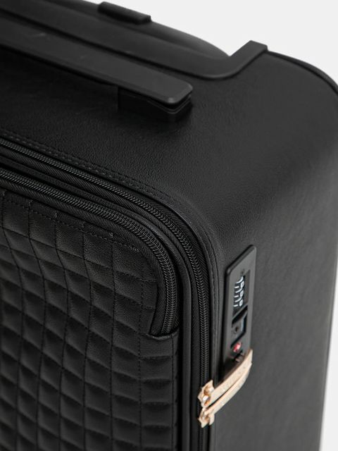 Guess walizka NADIRA SMALL kolor czarny TWQG84 24983