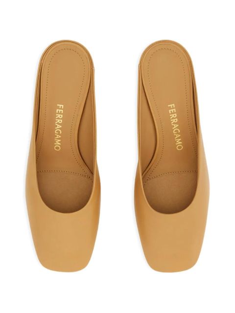 Ferragamo Sculptural heel mule - Neutrals