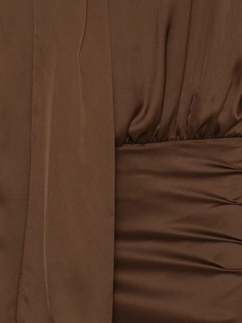 ROTATE BIRGER CHRISTENSEN chiffon V-neck dress - Brown