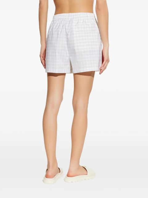 Moschino gingham-pattern shorts - White