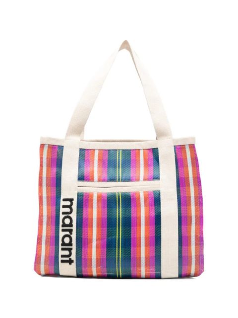 ISABEL MARANT plaid tote bag - Blue - zdjęcie produktu nr 1