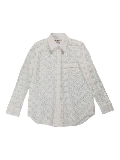 Comme Des Garçons sheer lace shirt - White - zdjęcie produktu nr 1