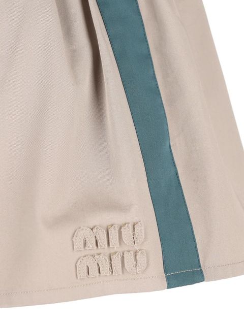 Miu Miu drawstring panel skirt - Neutrals