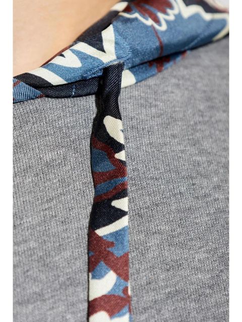 ETRO contasting-hood cotton hoodie - Grey