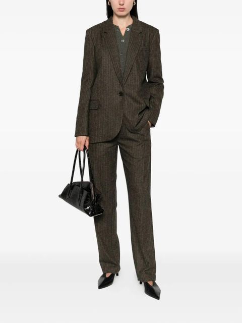 ISABEL MARANT pinstripe single-breasted blazer - Brown - zdjęcie produktu nr 2