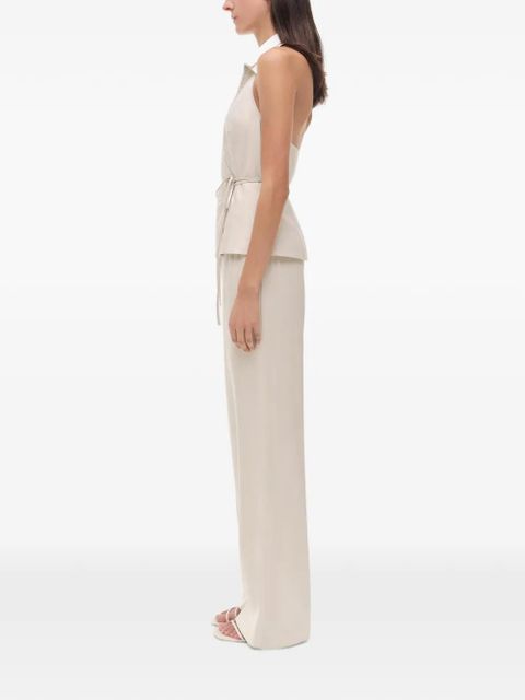 Simkhai Campbell collared wrap top - Neutrals