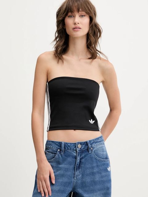 adidas Originals top 3-Stripes kolor czarny dekolt hiszpański JX7717