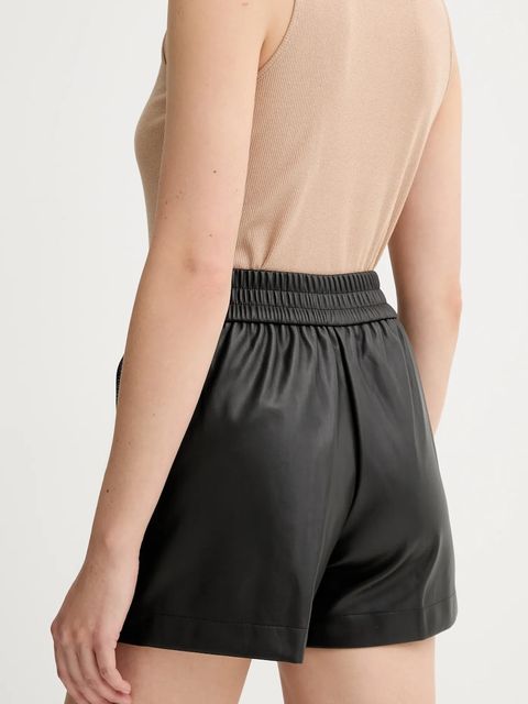 Silvian Heach szorty DOGIO damskie kolor czarny gładkie high waist GPA25075SH