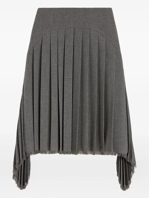 Jil Sander pleated midi skirt - Grey - zdjęcie produktu nr 1