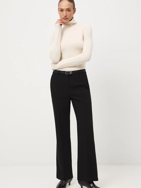 Medicine spodnie damskie kolor czarny dzwony medium waist - zdjęcie produktu nr 2