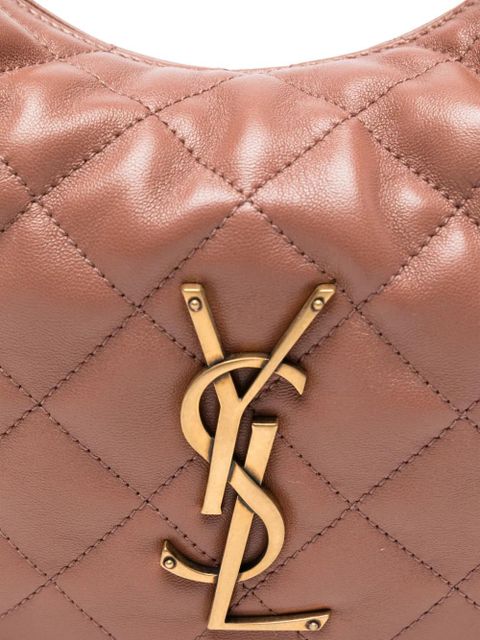 Saint Laurent baby Icarino quilted logo tote bag - Brown