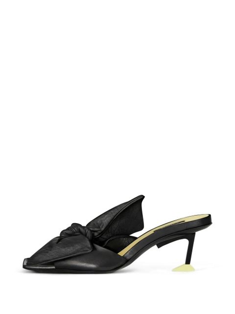 Givenchy Boudoir knot-detail square-toe sandals - Black