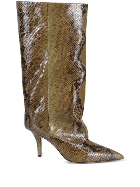 Paris Texas snake-effect boots - Brown - zdjęcie produktu nr 1