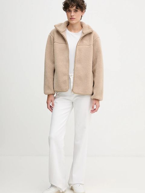 Tommy Hilfiger bluza polarowa damska kolor beżowy gładka WW0WW48260