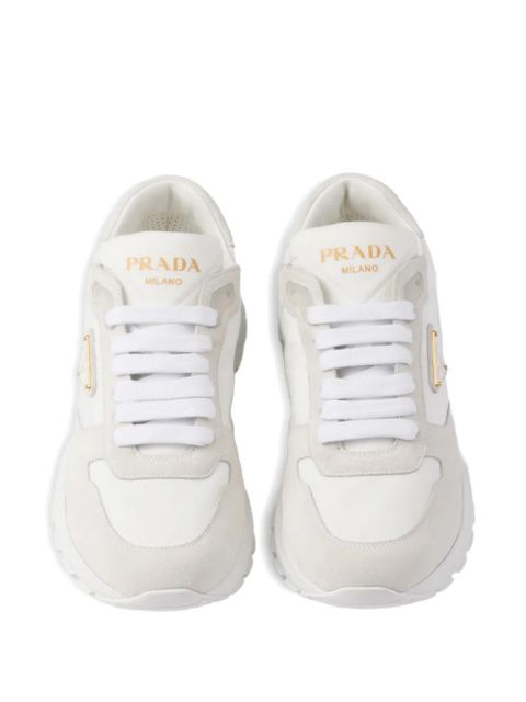 Prada Prax 2.0 Re-Nylon and suede sneakers - White