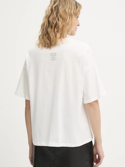 Never Fully Dressed t-shirt bawełniany damski kolor biały NFDTO1928