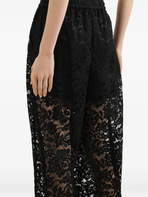 Dolce & Gabbana lace drawstring trousers - Black