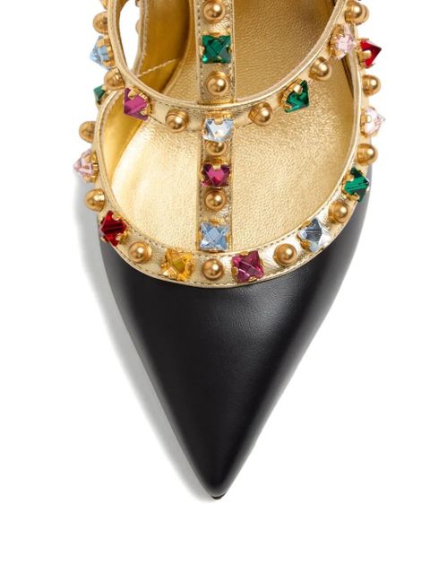 Valentino Garavani 100mm Rockstud embellished pumps - Black