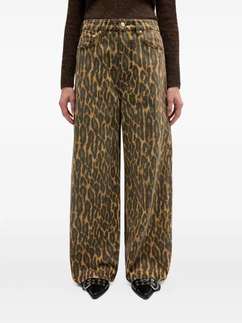 GANNI leopard-print jeans - Brown - zdjęcie produktu nr 2