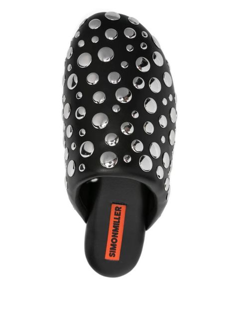 Simon Miller stud-embellished slippers - Black