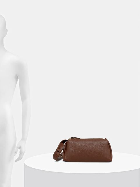 Answear.LAB torebka skórzana kolor brązowy