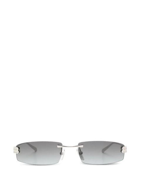 Balenciaga Eyewear rectangle-frame rimless sunglasses - Silver - zdjęcie produktu nr 1