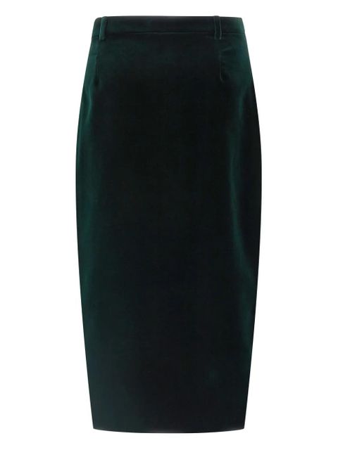Saint Laurent velvet midi skirt - Green