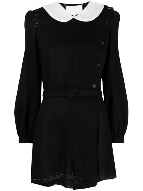 Maison Margiela Peter Pan-collar wool minidress - Black - zdjęcie produktu nr 1