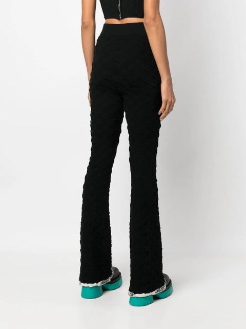 AMBUSH monogram flared trousers - Black