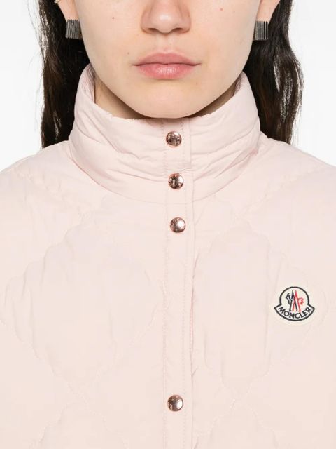 Moncler logo-patch gilet - Pink