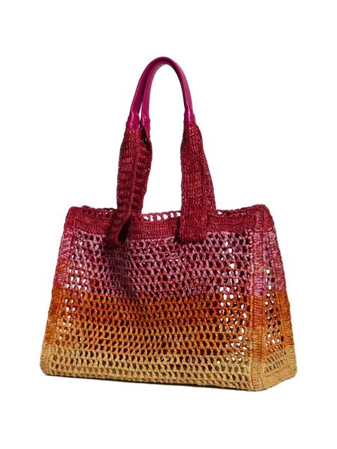 Chloé crocheted raffia tote bag - Pink - zdjęcie produktu nr 2