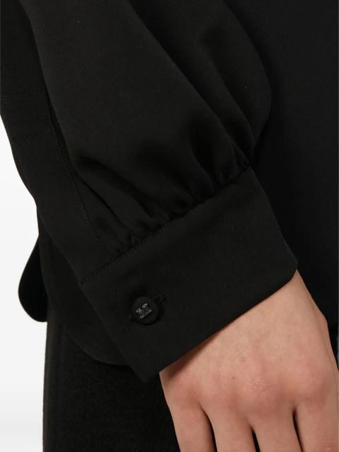 Max Mara tie-neck puff-sleeve blouse - Black