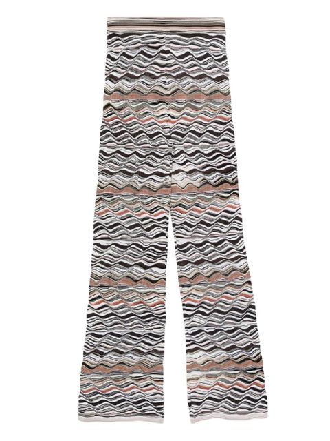 Missoni wave-pattern straight-leg trousers - Neutrals