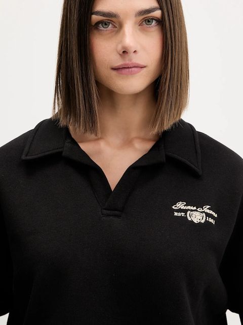 Guess Jeans bluza damska kolor czarny melanżowa W5BQ09 KC811