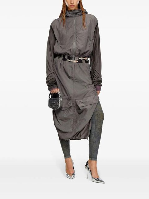 Diesel mini 1DR crystal-embellished shoulder bag - Grey