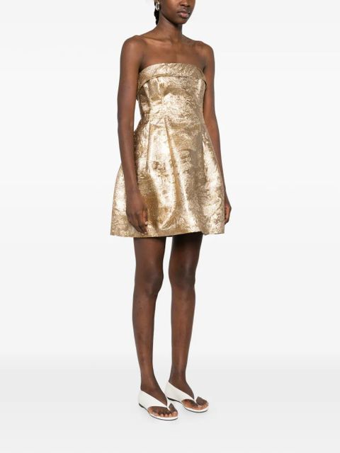 Simkhai strapless mini dress - Gold