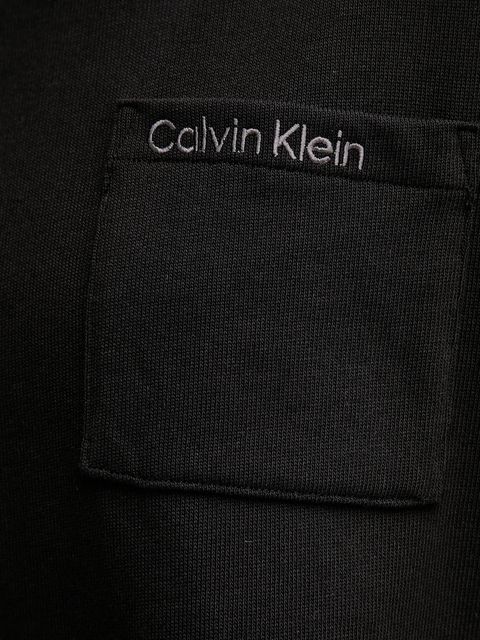 Calvin Klein Underwear bluza bawełniana damska kolor czarny gładka LV00QS7516